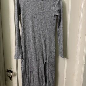 Gray Long Sleeve Dress